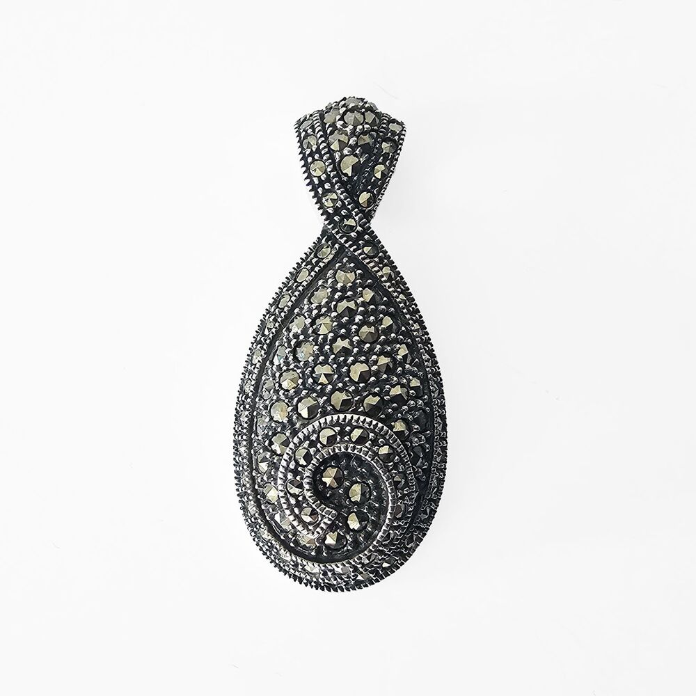 Vintage Judith Jack Sterling Silver Marcasite Pendant